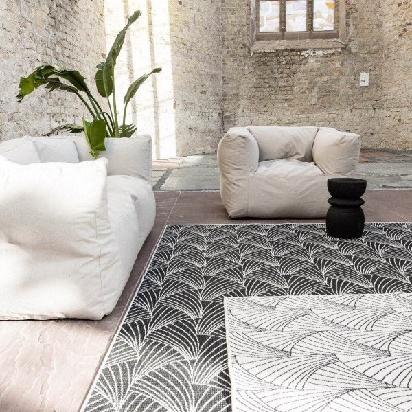 Buitenkleed Deco zwart/wit dubbelzijdig - 51Dnspod | Smaakvolle damp – Verzendkosten vrij vanaf 40€