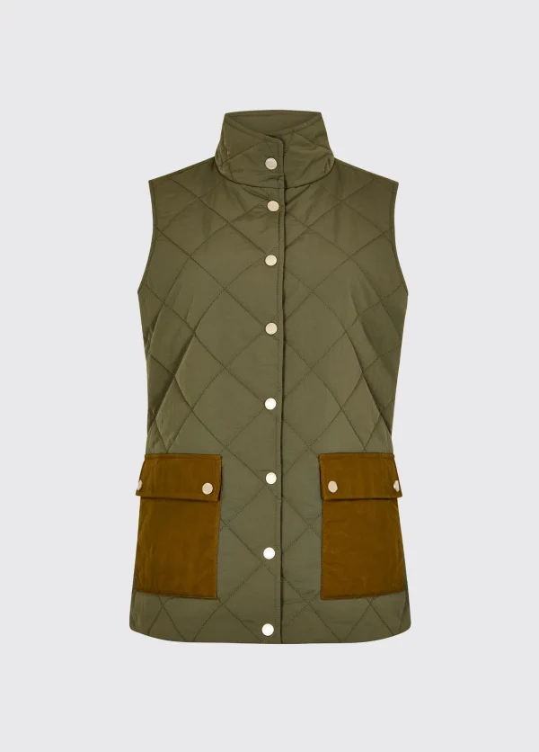 Clashmore Dames Heritage Bodywarmer - Kelp - 51Dnspod | Smaakvolle damp – Verzendkosten vrij vanaf 40€