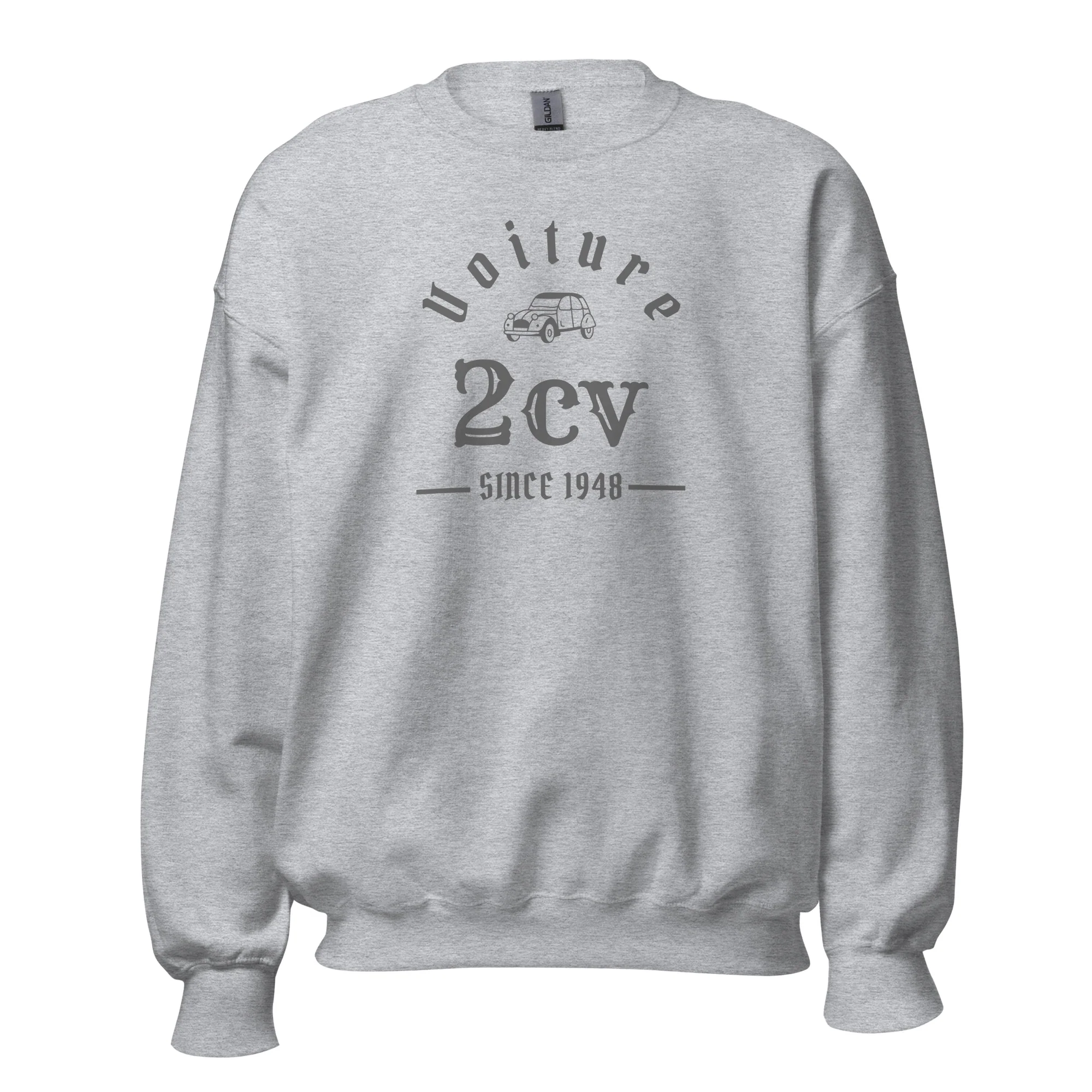 Citroën 2cv since 1948 sweatshirt Uniseks - Zwart, Grijs of Wit - 51Dnspod | Smaakvolle damp – Verzendkosten vrij vanaf 40€ Citroën 2cv since 1948 sweatshirt Uniseks - Zwart, Grijs of Wit - 51Dnspod | Smaakvolle damp – Verzendkosten vrij vanaf 40€