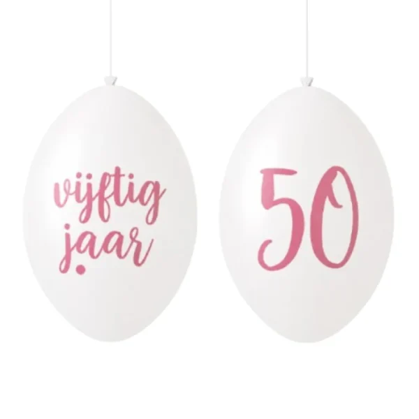 Ballonnen 50 jaar roségoud 30 cm - 10 stuks - 51Dnspod | Smaakvolle damp – Verzendkosten vrij vanaf 40€