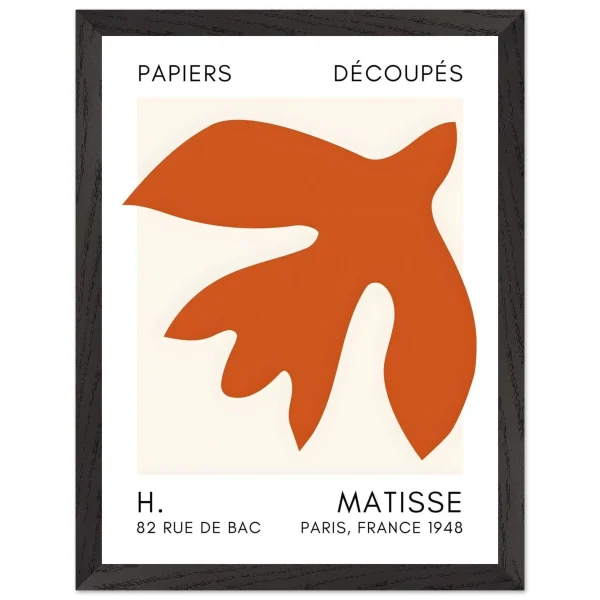 Artfulprints Poster met Lijst Matisse – Floating forms orange - 30x40 cm - Oranje - 51Dnspod | Smaakvolle damp – Verzendkosten vrij vanaf 40€