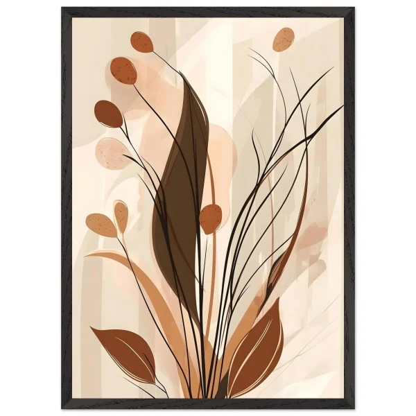 Artfulprints Poster met Lijst Boho – Autumn growth - 50x70 cm - Bruin - 51Dnspod | Smaakvolle damp – Verzendkosten vrij vanaf 40€