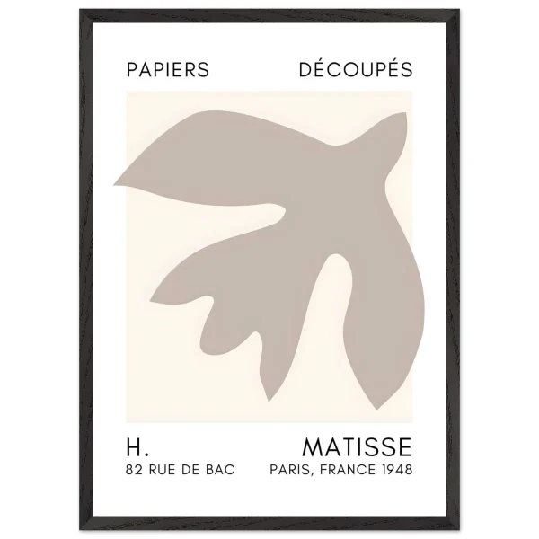 Artfulprints Poster met Lijst Matisse – Floating forms grey - 50x70 cm - Grijs - 51Dnspod | Smaakvolle damp – Verzendkosten vrij vanaf 40€