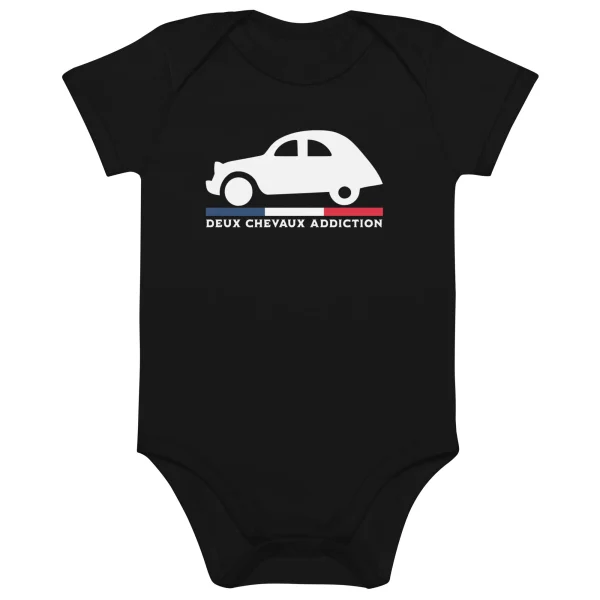 Biologische Baby Romper – Citroën 2CV “Deux Chevaux Addiction” - 51Dnspod | Smaakvolle damp – Verzendkosten vrij vanaf 40€