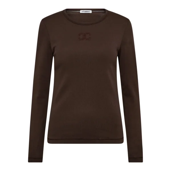 Co'couture Grannycc Embroidery Ls Tee Dark Brown - 51Dnspod | Smaakvolle damp – Verzendkosten vrij vanaf 40€