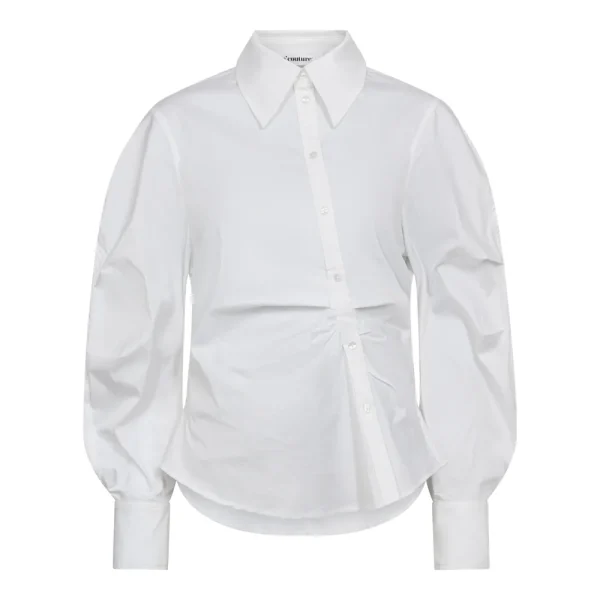 Co'couture Sannacc Asym Placket Shirt White - 51Dnspod | Smaakvolle damp – Verzendkosten vrij vanaf 40€