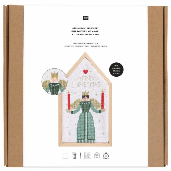 Borduurpakket engel 12,5 x 22,5 cm - 51Dnspod | Smaakvolle damp – Verzendkosten vrij vanaf 40€