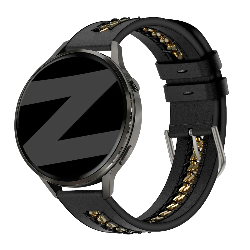 Bandz Withings Steel HR - 40mm leren band 'Chains' (zwart) - 51Dnspod | Smaakvolle damp – Verzendkosten vrij vanaf 40€ Bandz Withings Steel HR - 40mm leren band 'Chains' (zwart) - 51Dnspod | Smaakvolle damp – Verzendkosten vrij vanaf 40€