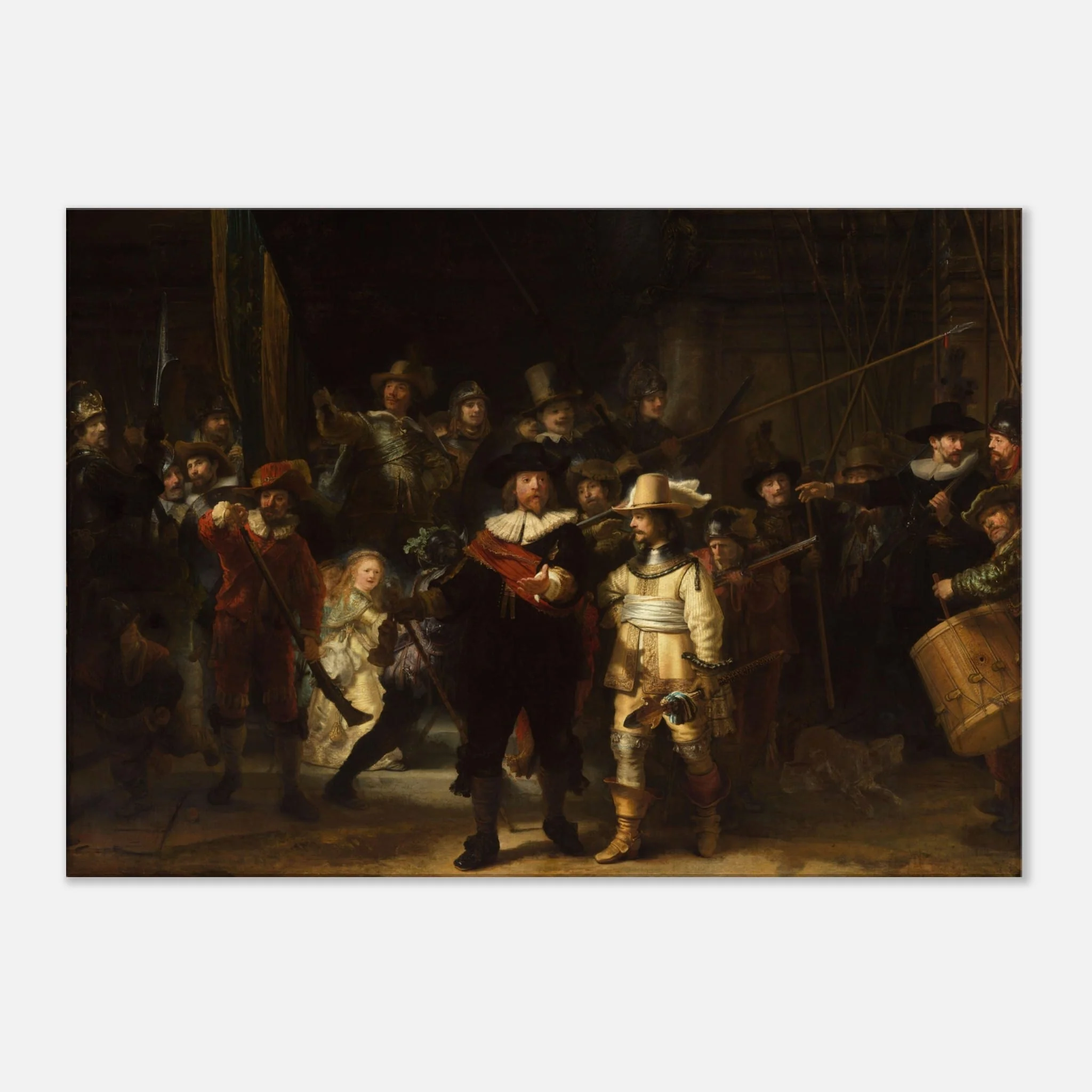 Artfulprints Canvas Rembrandt van Rijn - De nachtwacht canvas - 120x80 cm - Bruin - 51Dnspod | Smaakvolle damp – Verzendkosten vrij vanaf 40€ Artfulprints Canvas Rembrandt van Rijn - De nachtwacht canvas - 120x80 cm - Bruin - 51Dnspod | Smaakvolle damp – Verzendkosten vrij vanaf 40€