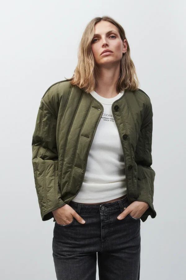 CLOSED QUILTED JACKET FOREST GREEN - 51Dnspod | Smaakvolle damp – Verzendkosten vrij vanaf 40€