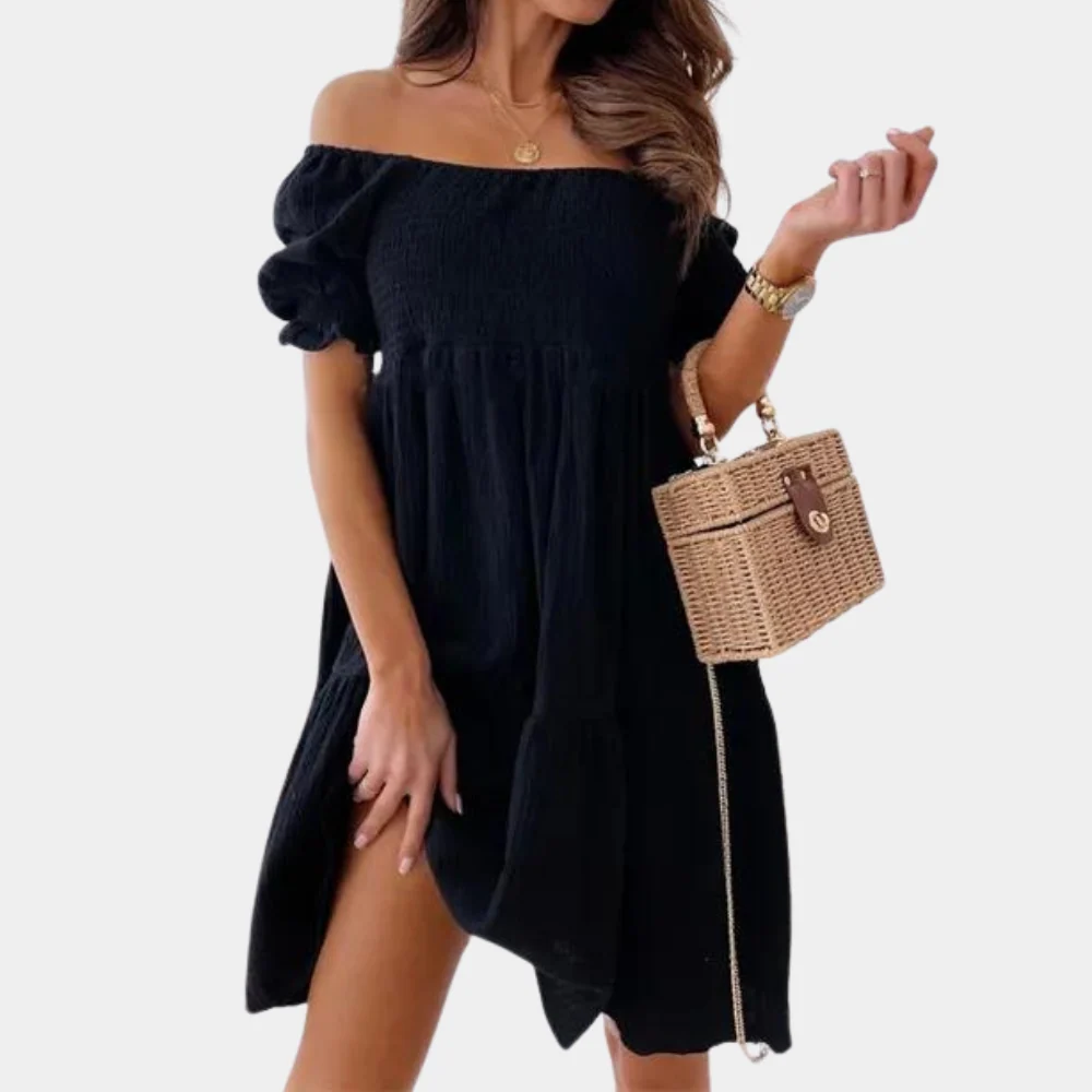 Casual off shoulder zomerjurk voor dames - 51Dnspod | Smaakvolle damp – Verzendkosten vrij vanaf 40€ Casual off shoulder zomerjurk voor dames - 51Dnspod | Smaakvolle damp – Verzendkosten vrij vanaf 40€