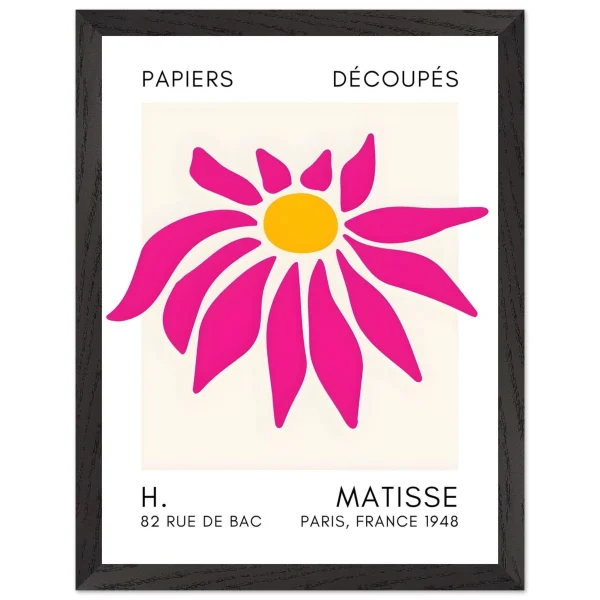 Artfulprints Poster met Lijst Matisse – Deep sea dance pink - 30x40 cm - Roze - 51Dnspod | Smaakvolle damp – Verzendkosten vrij vanaf 40€