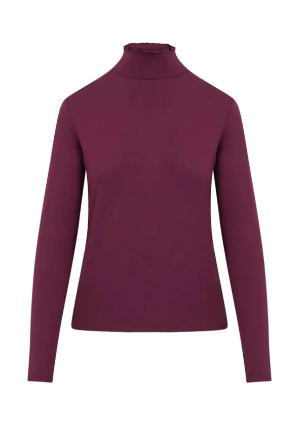 CC Heart Sofia trui met col Bordeaux rood - 51Dnspod | Smaakvolle damp – Verzendkosten vrij vanaf 40€