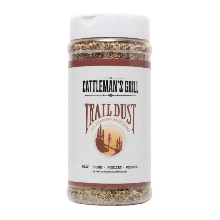 Cattleman's Grill Traildust All Purpose Seasoning 10,8 oz - 51Dnspod | Smaakvolle damp – Verzendkosten vrij vanaf 40€ Cattleman's Grill Traildust All Purpose Seasoning 10,8 oz - 51Dnspod | Smaakvolle damp – Verzendkosten vrij vanaf 40€