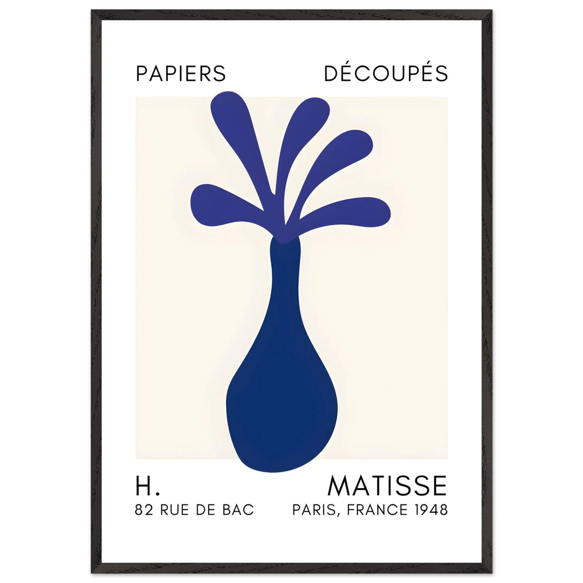 Artfulprints Poster met Lijst Matisse - Ocean flower navy blue - 70x100 cm - Blauw - 51Dnspod | Smaakvolle damp – Verzendkosten vrij vanaf 40€ Artfulprints Poster met Lijst Matisse - Ocean flower navy blue - 70x100 cm - Blauw - 51Dnspod | Smaakvolle damp – Verzendkosten vrij vanaf 40€