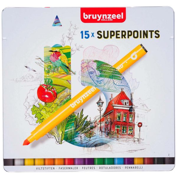 bruynzeel viltstiften superpoint - multicolour - 15st - 51Dnspod | Smaakvolle damp – Verzendkosten vrij vanaf 40€