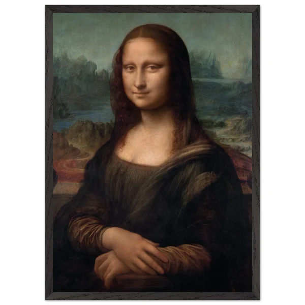 Artfulprints Poster met Lijst Leonardo Da Vinci - Mona Lisa - 50x70 cm - Bruin - 51Dnspod | Smaakvolle damp – Verzendkosten vrij vanaf 40€