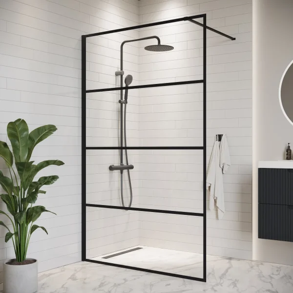 Badplaats Douchewand Essos 120 x 200 cm – Zwart – Inloopdouche 8 mm Veiligheidsglas - 51Dnspod | Smaakvolle damp – Verzendkosten vrij vanaf 40€