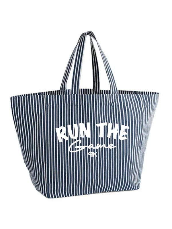 Canvas Oversized Beach Bag Run The Game - 51Dnspod | Smaakvolle damp – Verzendkosten vrij vanaf 40€