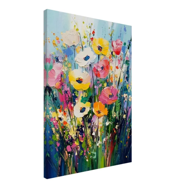 Artfulprints Canvas Colourful flowers canvas - 50x70 cm - Meerkleurig - 51Dnspod | Smaakvolle damp – Verzendkosten vrij vanaf 40€