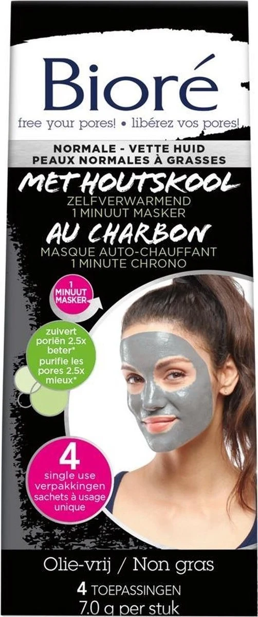 Bioré 1 Minuut Masker met Houtskool - 4 st. - 51Dnspod | Smaakvolle damp – Verzendkosten vrij vanaf 40€ Bioré 1 Minuut Masker met Houtskool - 4 st. - 51Dnspod | Smaakvolle damp – Verzendkosten vrij vanaf 40€