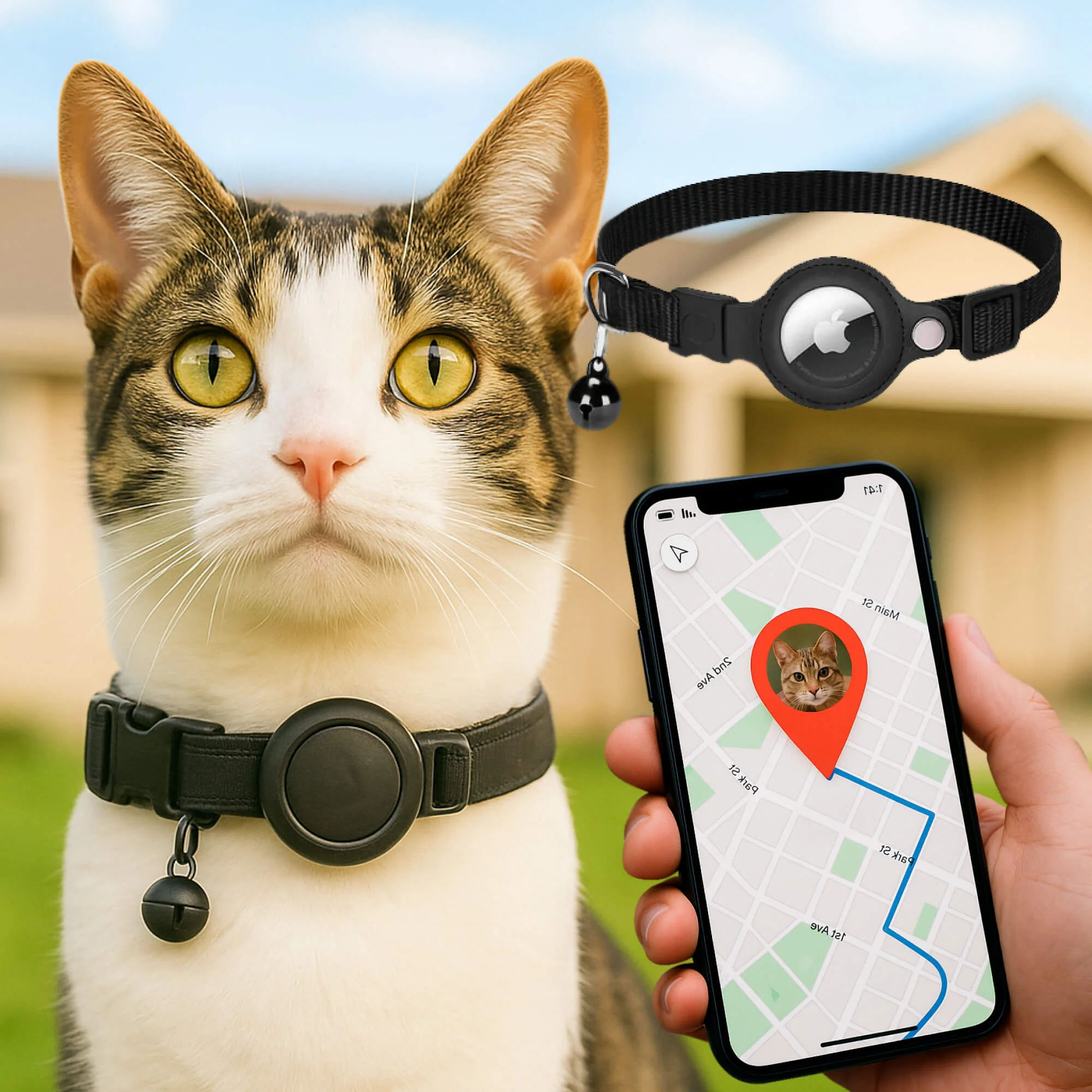 CATGUARD – GPS Halsband voor Katten met Reflecterend Design - 51Dnspod | Smaakvolle damp – Verzendkosten vrij vanaf 40€ CATGUARD – GPS Halsband voor Katten met Reflecterend Design - 51Dnspod | Smaakvolle damp – Verzendkosten vrij vanaf 40€