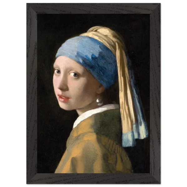 Artfulprints Poster met Lijst Johannes Vermeer - Meisje met de parel - A4 21x29.7 cm - Meerkleurig - 51Dnspod | Smaakvolle damp – Verzendkosten vrij vanaf 40€
