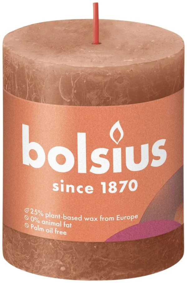 Bolsius Stompkaars rusty pink 80x68 mm - 51Dnspod | Smaakvolle damp – Verzendkosten vrij vanaf 40€