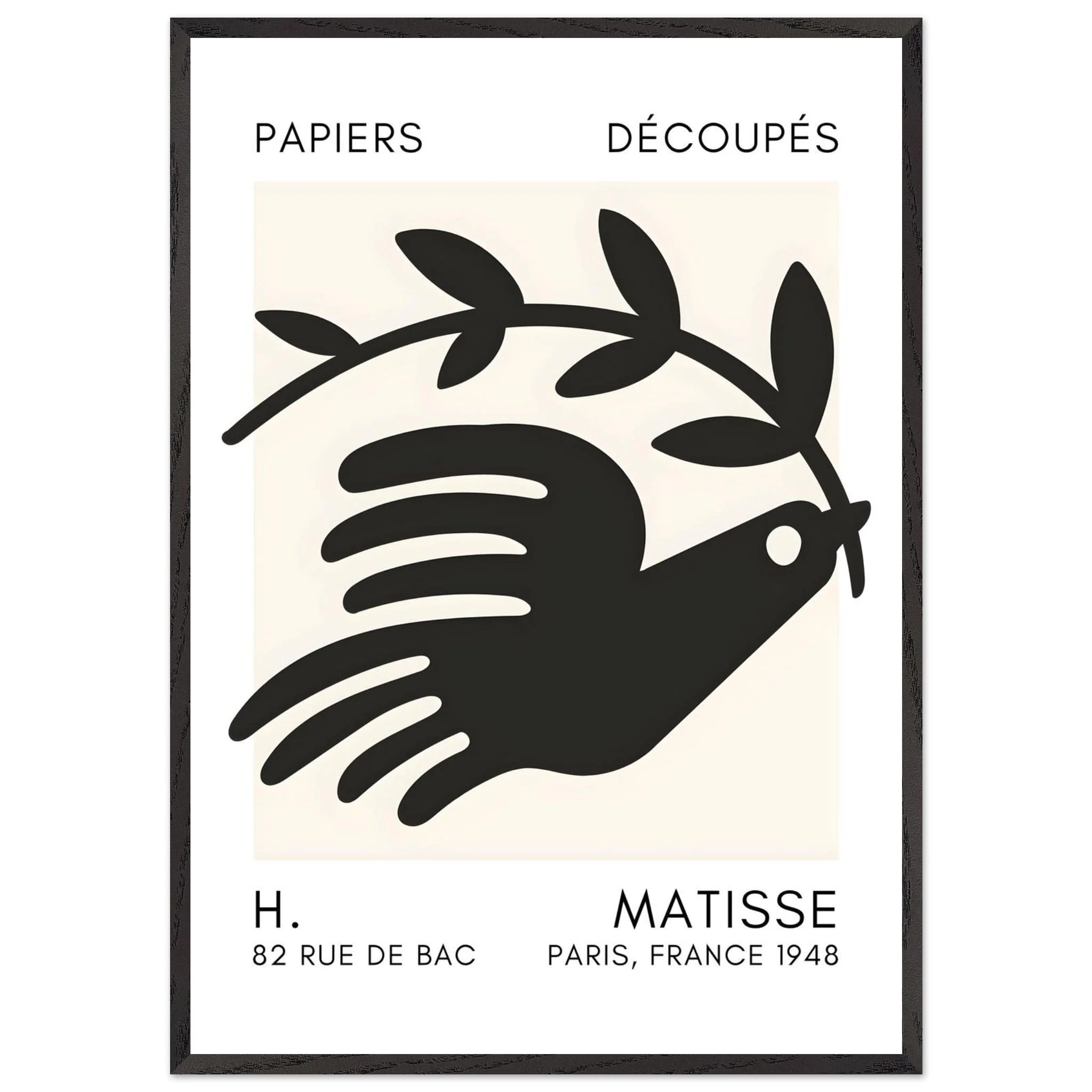Artfulprints Poster met Lijst Matisse - Peace dove black - 70x100 cm - Zwart - 51Dnspod | Smaakvolle damp – Verzendkosten vrij vanaf 40€ Artfulprints Poster met Lijst Matisse - Peace dove black - 70x100 cm - Zwart - 51Dnspod | Smaakvolle damp – Verzendkosten vrij vanaf 40€