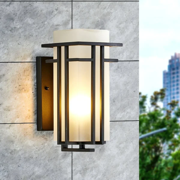 ARVINA Wandlamp Buiten – Retro IJzeren Design met Glas – IP65 – E27 Fitting - 51Dnspod | Smaakvolle damp – Verzendkosten vrij vanaf 40€