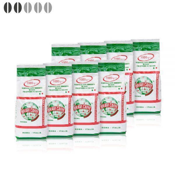 Bravi Caffè Crema Italiaanse koffiebonen 8kg - 51Dnspod | Smaakvolle damp – Verzendkosten vrij vanaf 40€ Bravi Caffè Crema Italiaanse koffiebonen 8kg - 51Dnspod | Smaakvolle damp – Verzendkosten vrij vanaf 40€