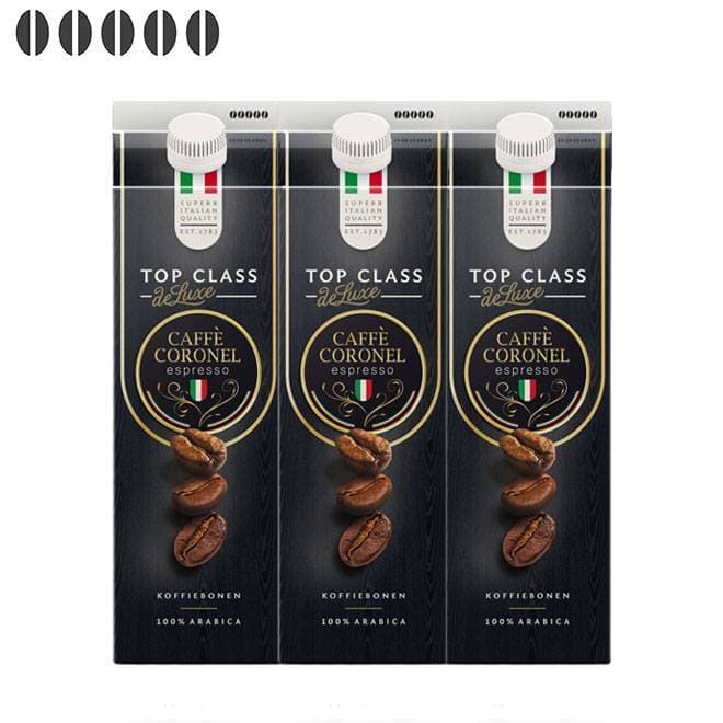 Caffè Coronel Top Class DeLuxe Italiaanse koffiebonen 1kg - 51Dnspod | Smaakvolle damp – Verzendkosten vrij vanaf 40€ Caffè Coronel Top Class DeLuxe Italiaanse koffiebonen 1kg - 51Dnspod | Smaakvolle damp – Verzendkosten vrij vanaf 40€