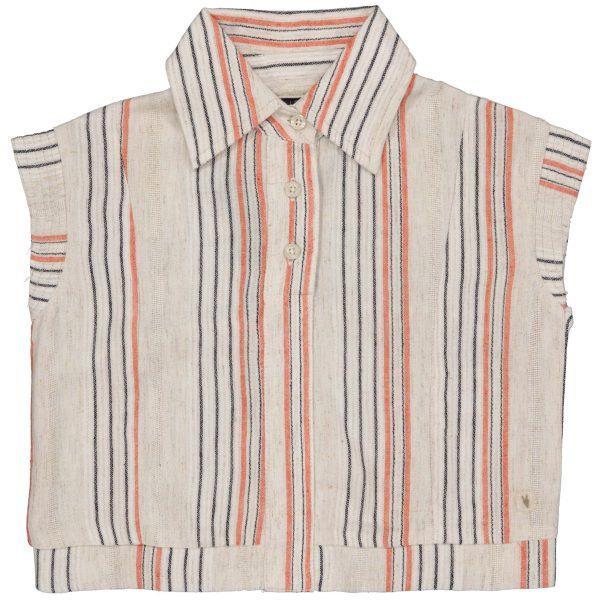 Blouse | AOP Taupe Stripe - 51Dnspod | Smaakvolle damp – Verzendkosten vrij vanaf 40€