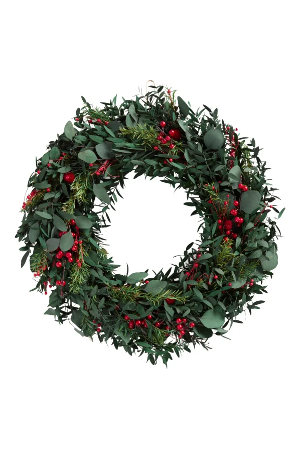 Calma House Krans van gedroogde groene bloemen Bel - Groen - Diam. 55 - 51Dnspod | Smaakvolle damp – Verzendkosten vrij vanaf 40€