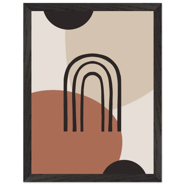 Artfulprints Poster met Lijst Boho - Natural arches - 30x40 cm - Terracotta - 51Dnspod | Smaakvolle damp – Verzendkosten vrij vanaf 40€
