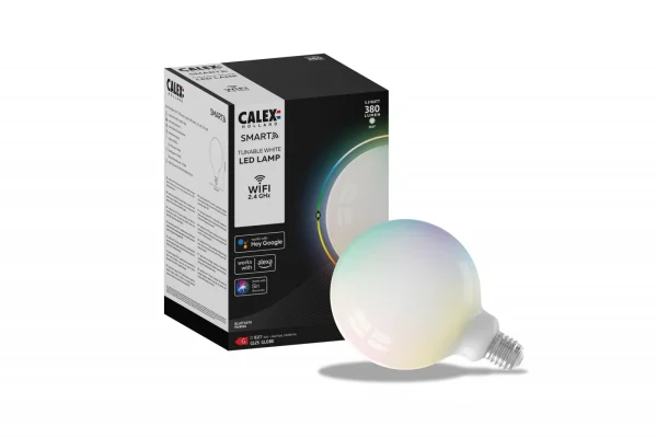 Calex Smart LED filament globe dimbaar E27 melk RGBww 6W 380LM - 51Dnspod | Smaakvolle damp – Verzendkosten vrij vanaf 40€