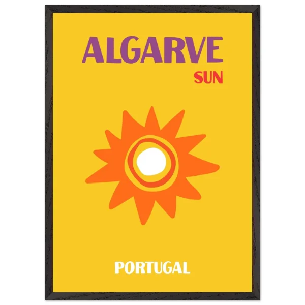 Artfulprints Poster met Lijst Portugal - Algarve - 50x70 cm - Geel - 51Dnspod | Smaakvolle damp – Verzendkosten vrij vanaf 40€