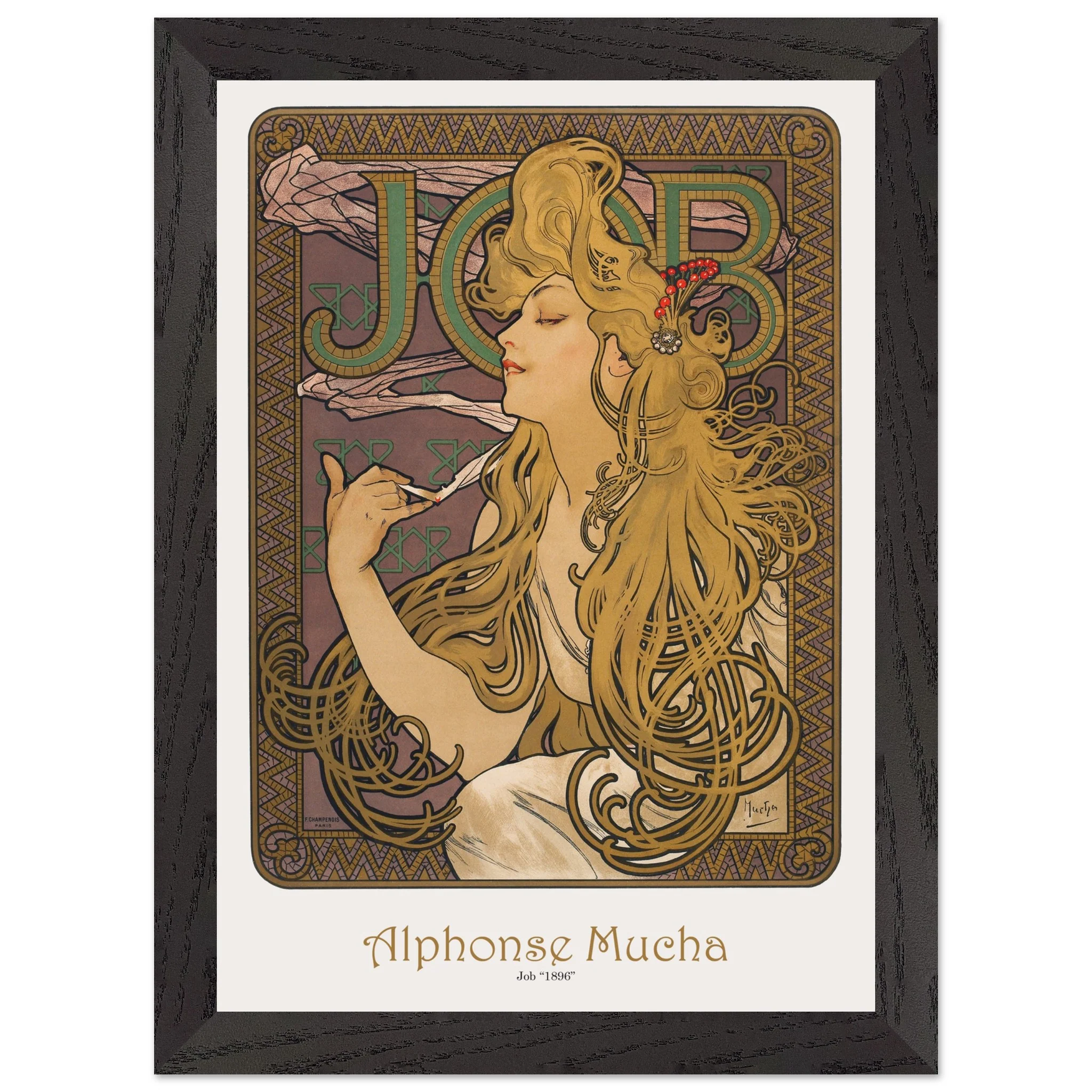 Artfulprints Poster met Lijst Alphonse Mucha - Job - A4 21x29.7 cm - Bruin - 51Dnspod | Smaakvolle damp – Verzendkosten vrij vanaf 40€ Artfulprints Poster met Lijst Alphonse Mucha - Job - A4 21x29.7 cm - Bruin - 51Dnspod | Smaakvolle damp – Verzendkosten vrij vanaf 40€