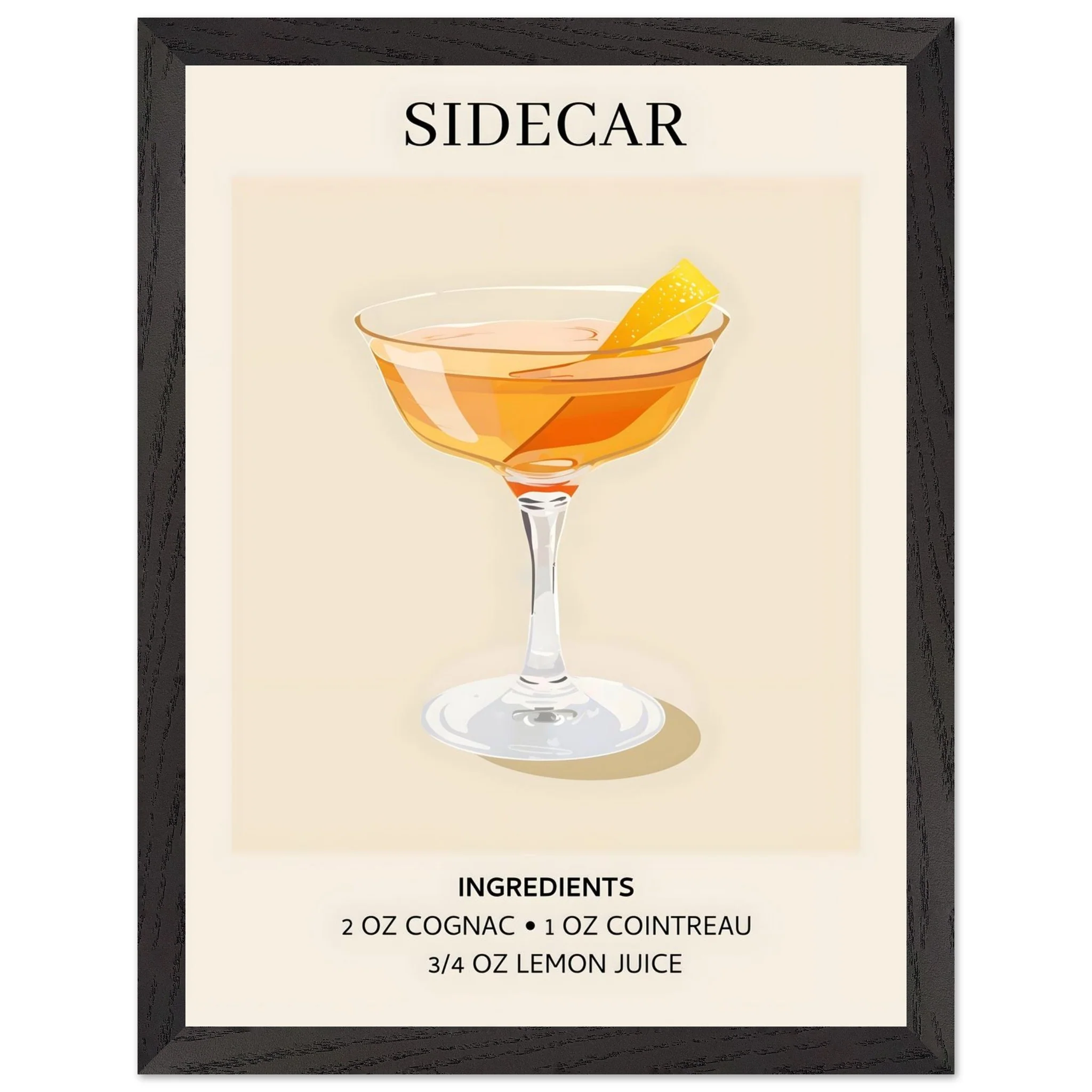 Artfulprints Poster met Lijst Sidecar cocktail I - Ingrediënten - 30x40 cm - Oranje - 51Dnspod | Smaakvolle damp – Verzendkosten vrij vanaf 40€ Artfulprints Poster met Lijst Sidecar cocktail I - Ingrediënten - 30x40 cm - Oranje - 51Dnspod | Smaakvolle damp – Verzendkosten vrij vanaf 40€