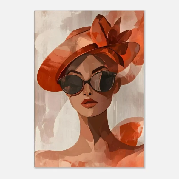 Artfulprints Canvas Timeless fashion portrait canvas - 80x120 cm - beige - 51Dnspod | Smaakvolle damp – Verzendkosten vrij vanaf 40€
