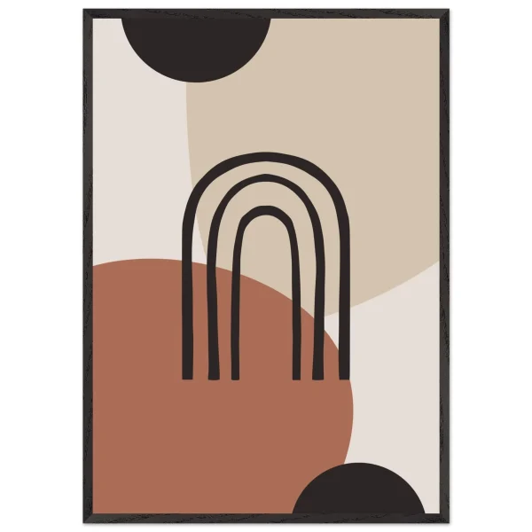 Artfulprints Poster met Lijst Boho - Natural arches - 70x100 cm - Terracotta - 51Dnspod | Smaakvolle damp – Verzendkosten vrij vanaf 40€