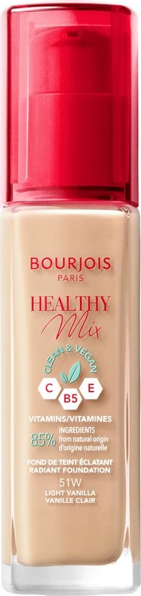 Bourjois Healthy Mix Clean Vegan Foundation 051 Light Vanilla- 30 ML - 51Dnspod | Smaakvolle damp – Verzendkosten vrij vanaf 40€ Bourjois Healthy Mix Clean Vegan Foundation 051 Light Vanilla- 30 ML - 51Dnspod | Smaakvolle damp – Verzendkosten vrij vanaf 40€